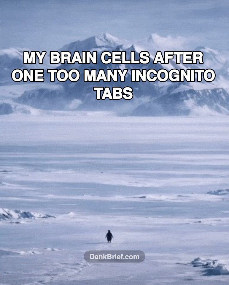 Incognito mode be like