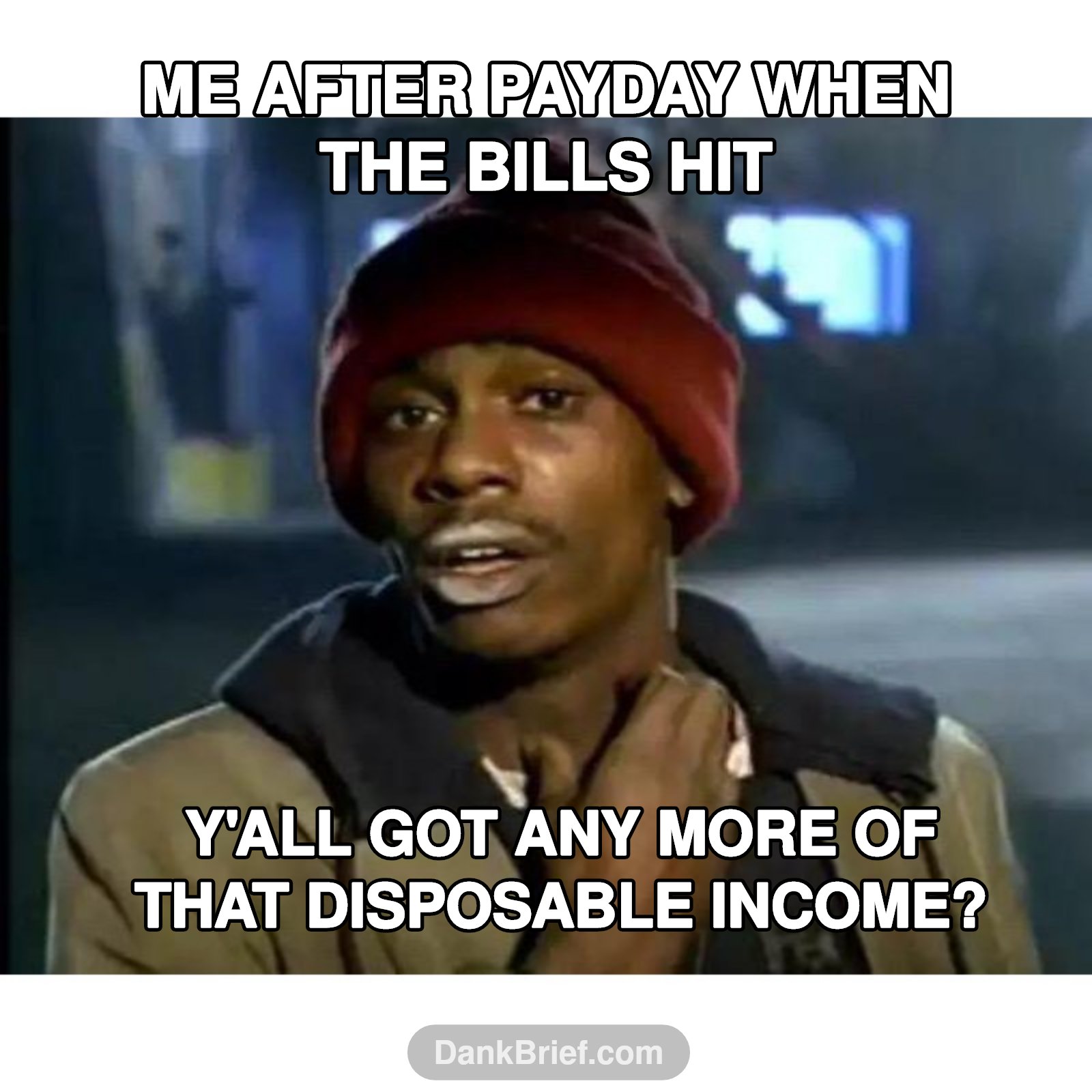 My bank account after existing for 5 minutes