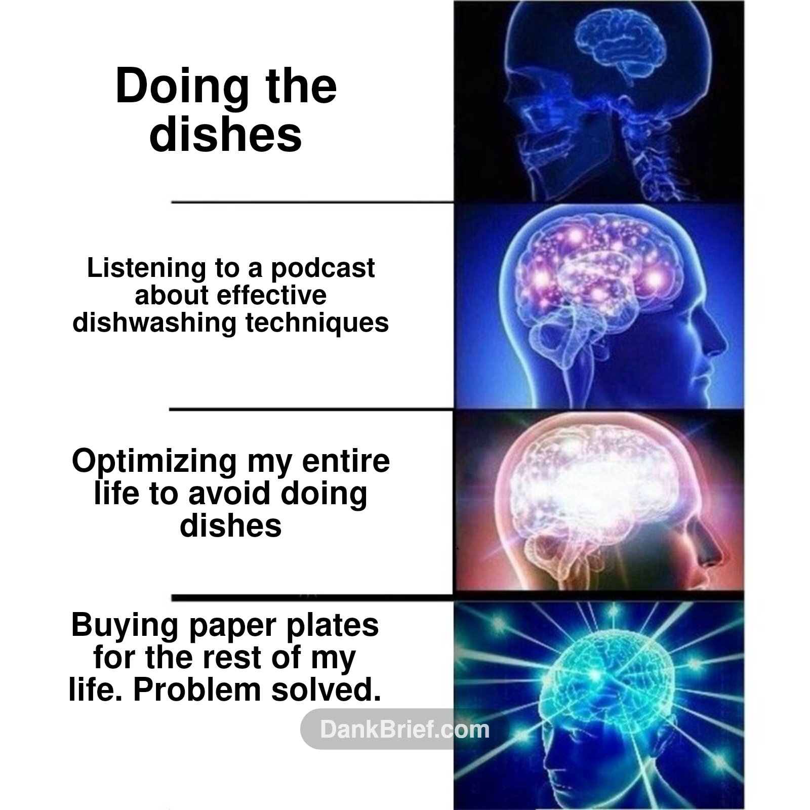 My brain trying to be productive, real