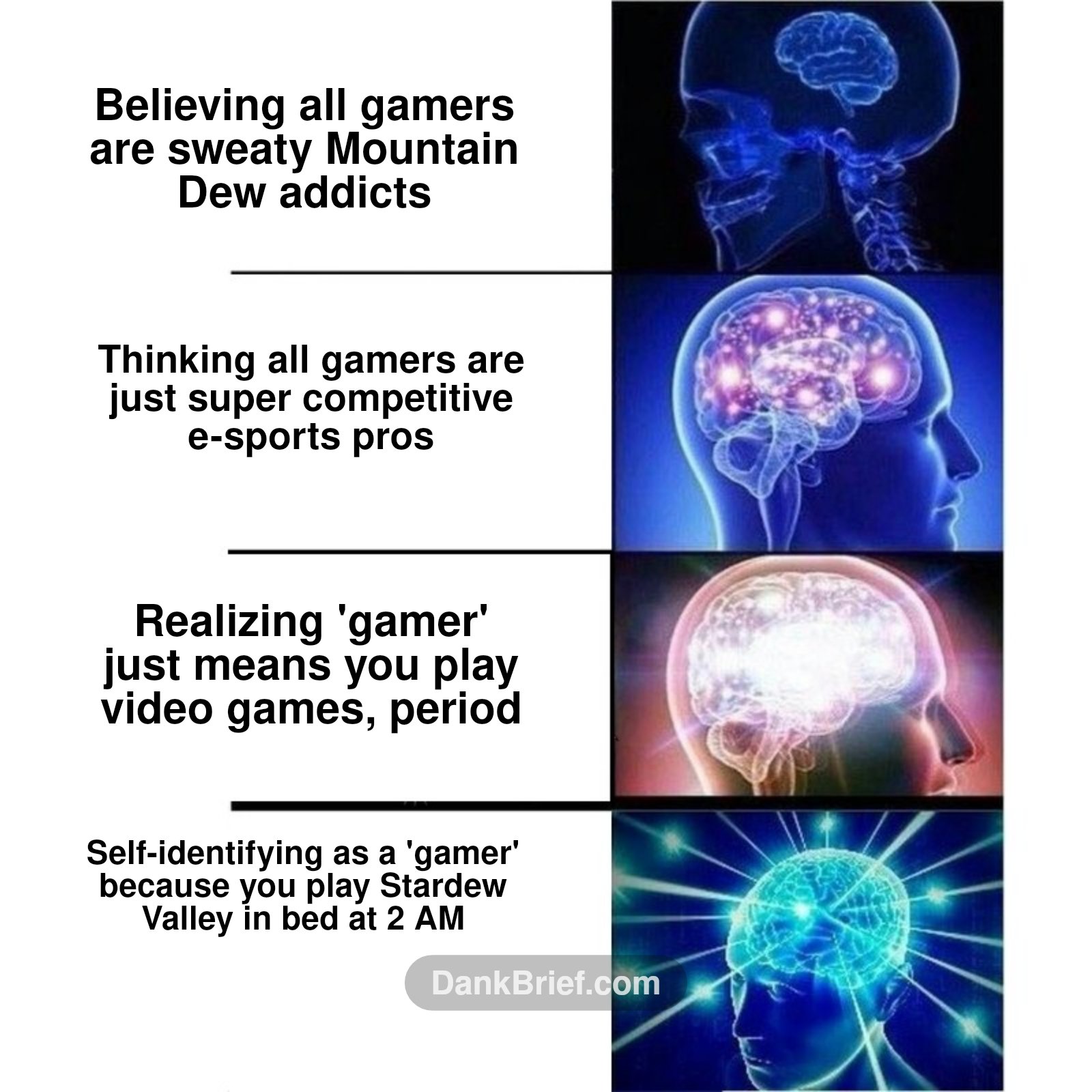 My brain processing 'gamers' vs. reality
