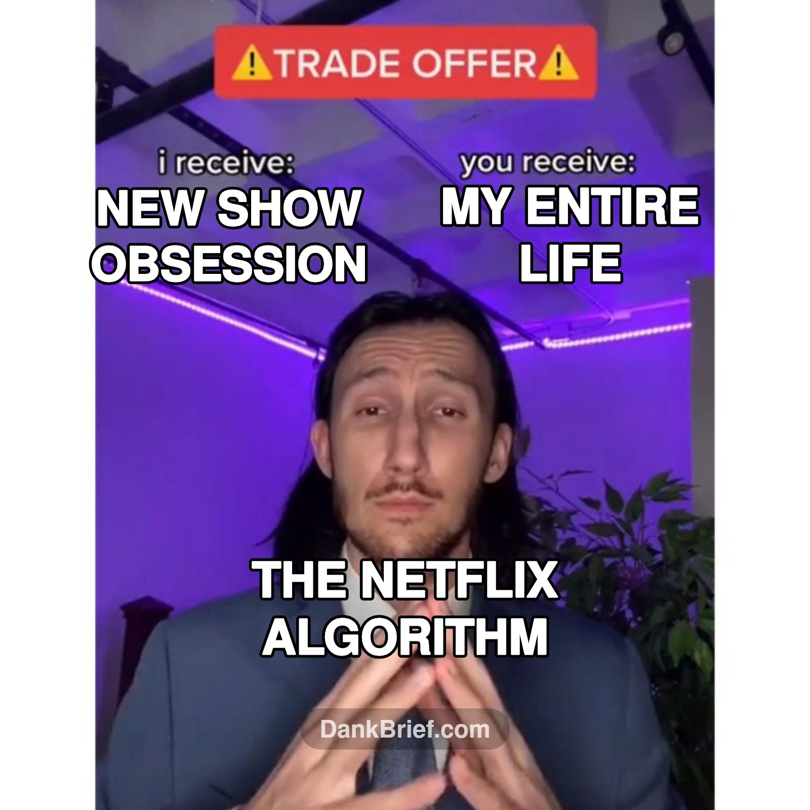 It's a fair trade, honestly. Sorry not sorry.