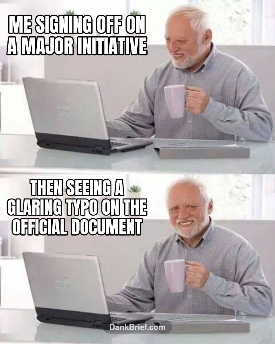 When the White House AI Accord has a lil' typo, but you gotta keep it pushin'