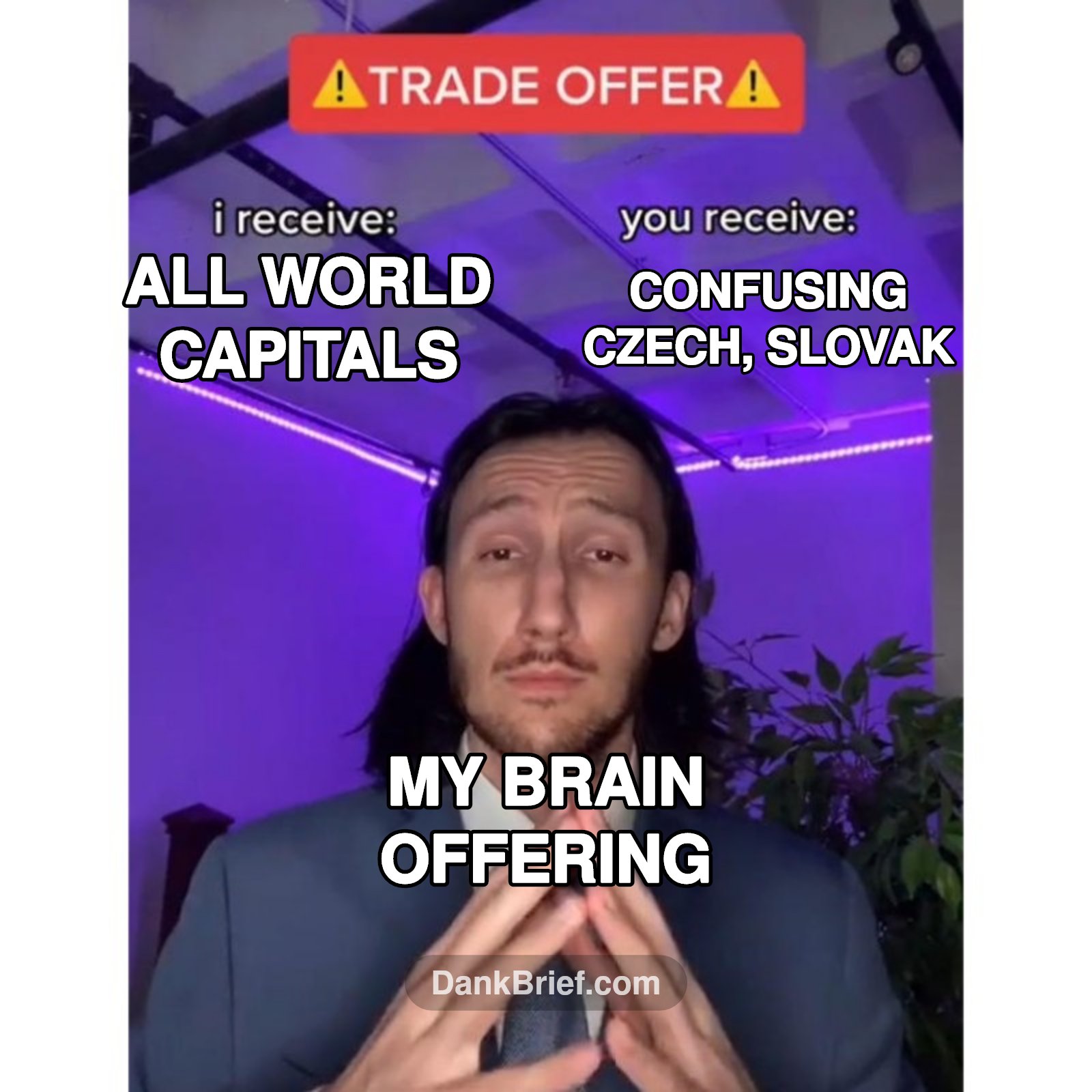 My brain during geography class
