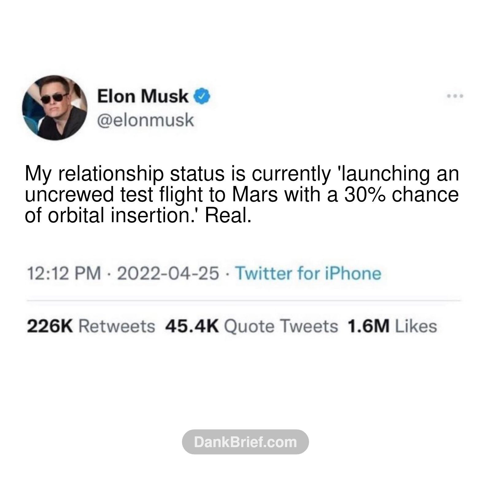 My love life, explained by Elon Musk.