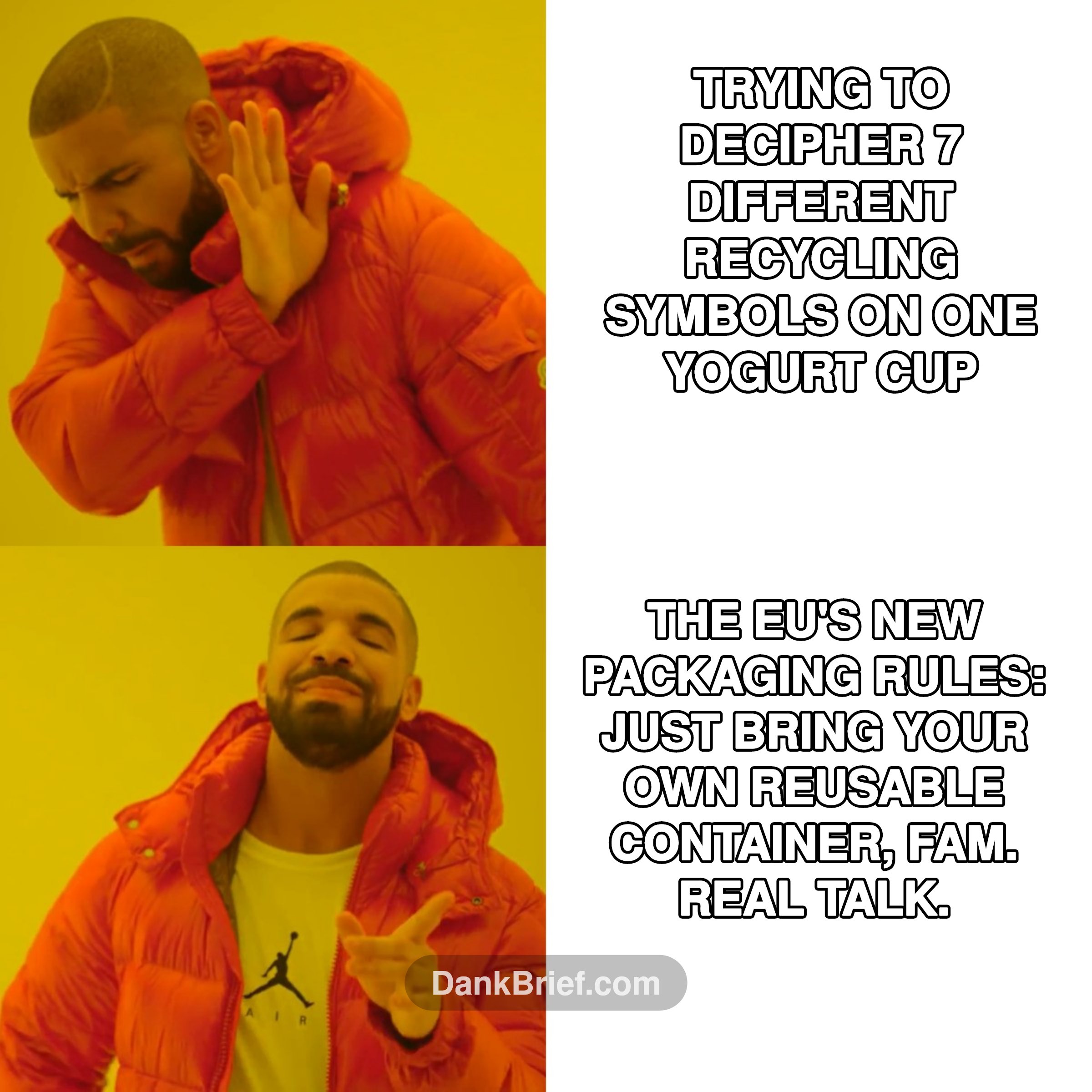 Me trying to adult vs. the EU's new packaging rules