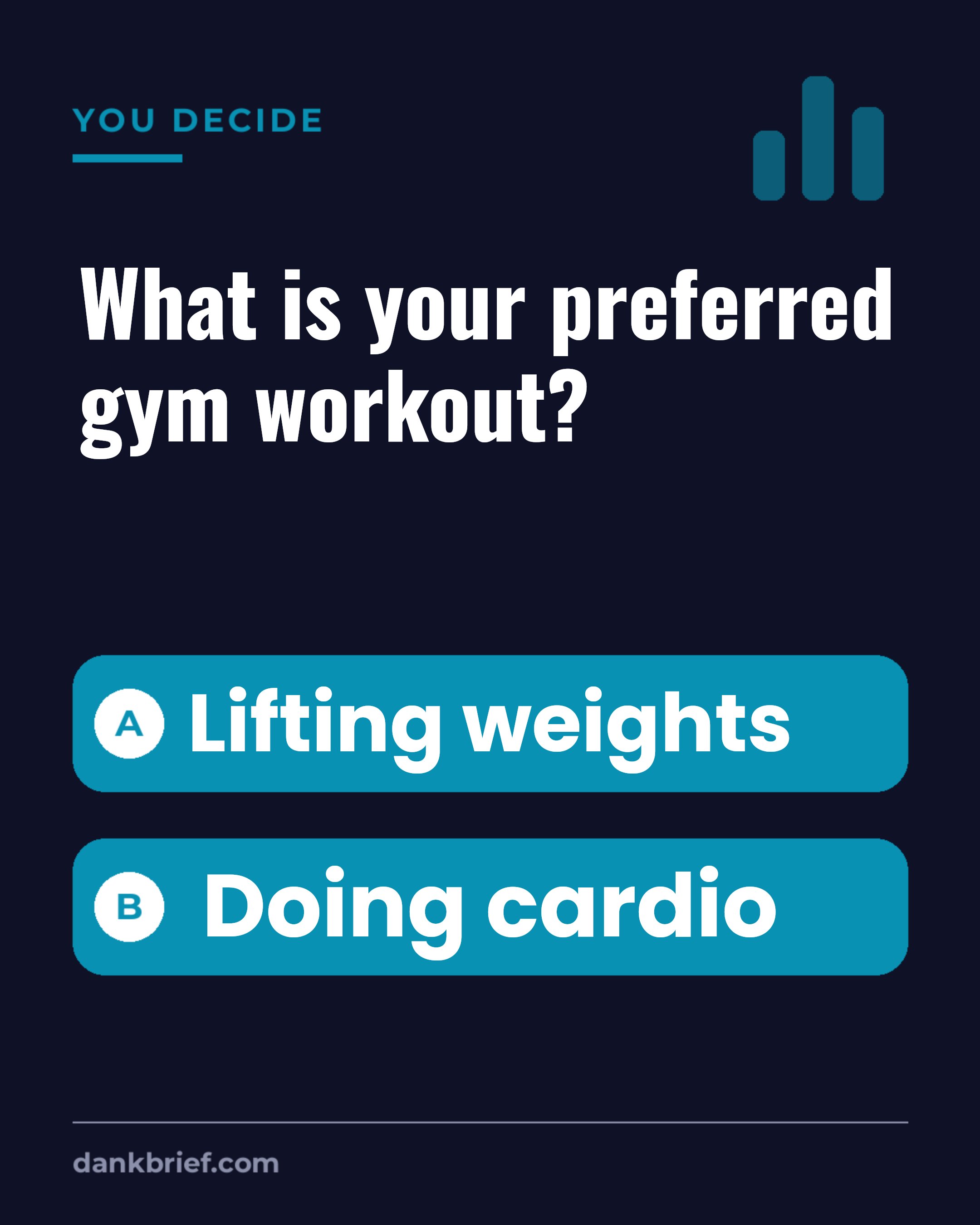 Gym Workout Preference: Cardio Versus Weights