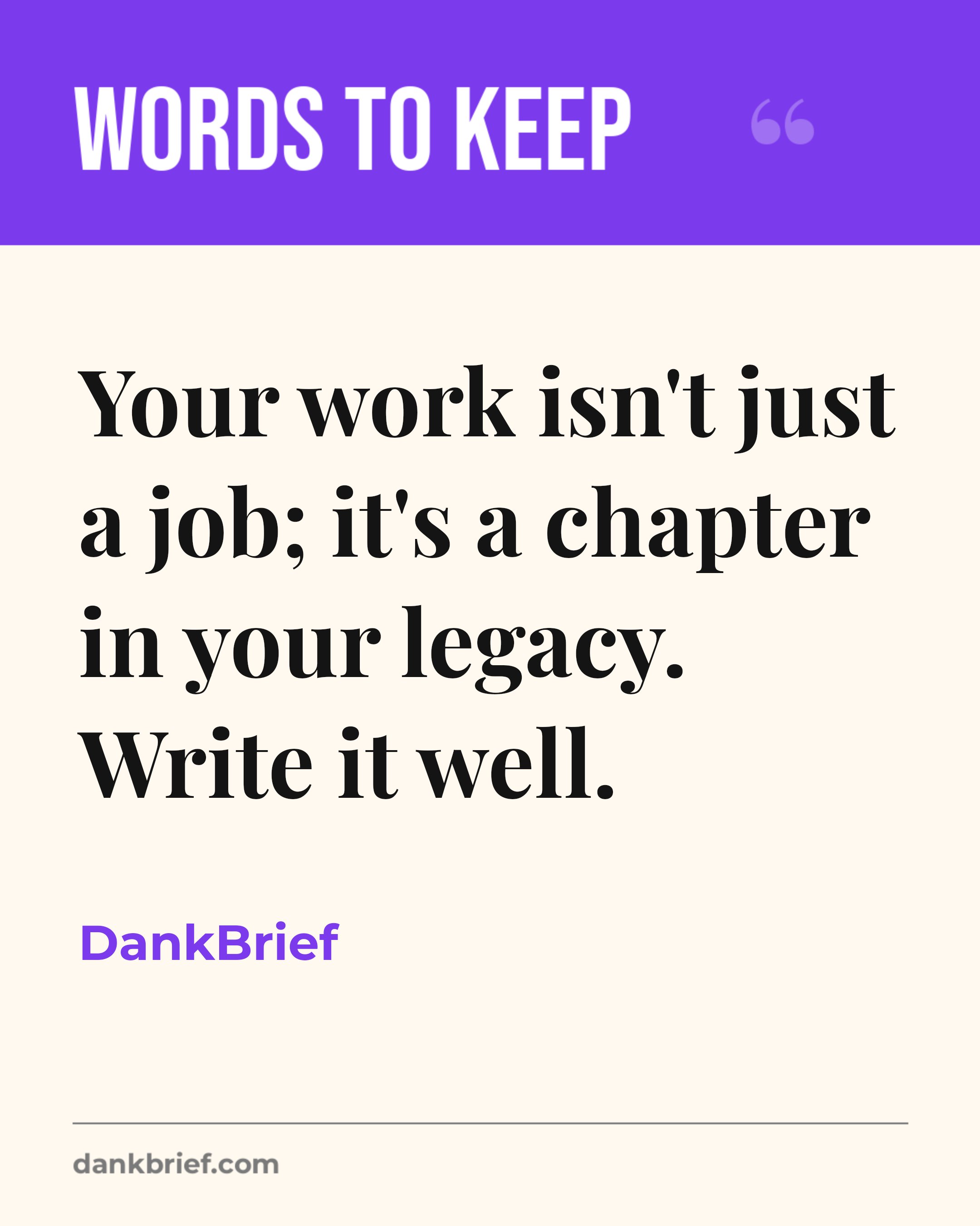 Craft Your Legacy