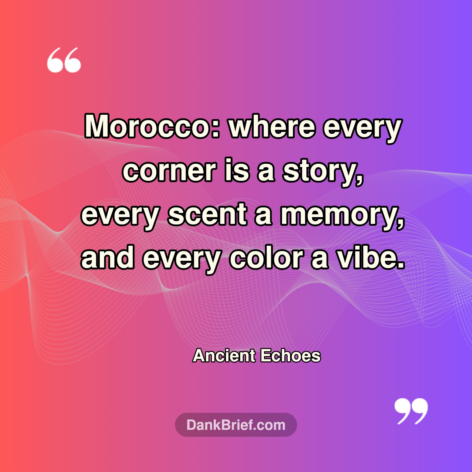 Morocco: Sensory Journey