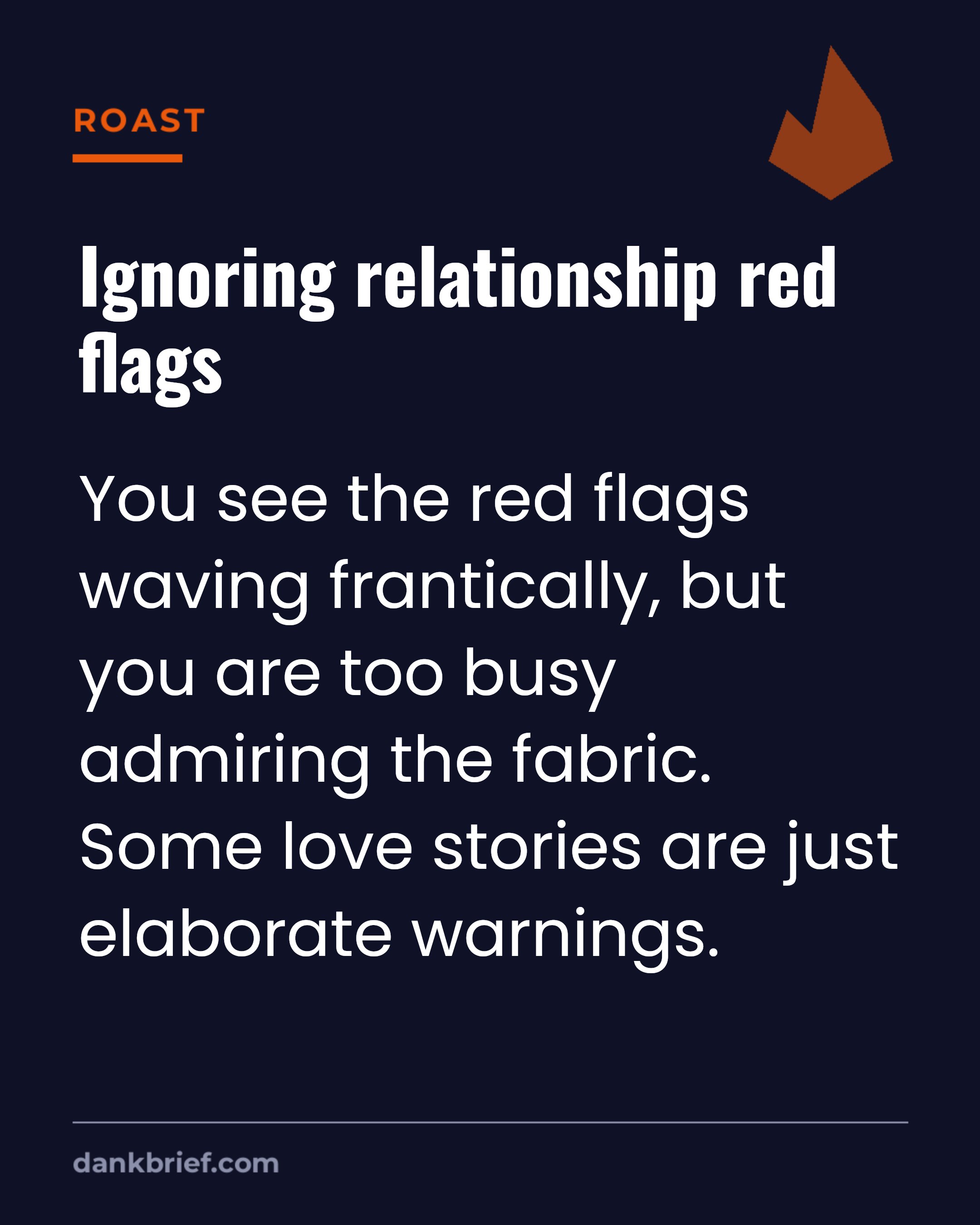 When relationship red flags wave