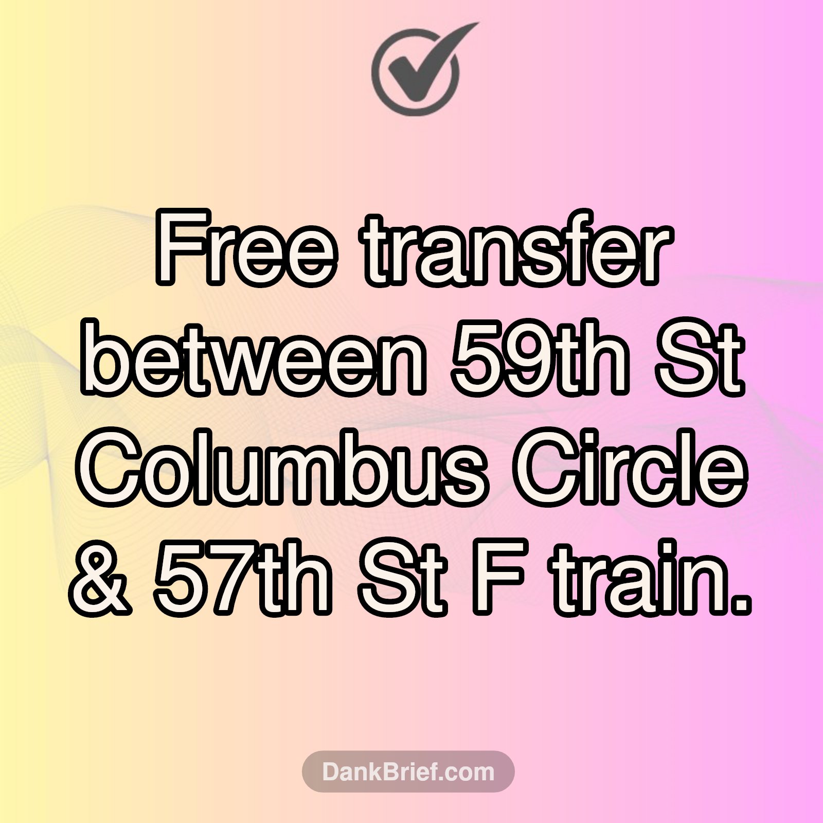 NYC Subway Secret Transfer!