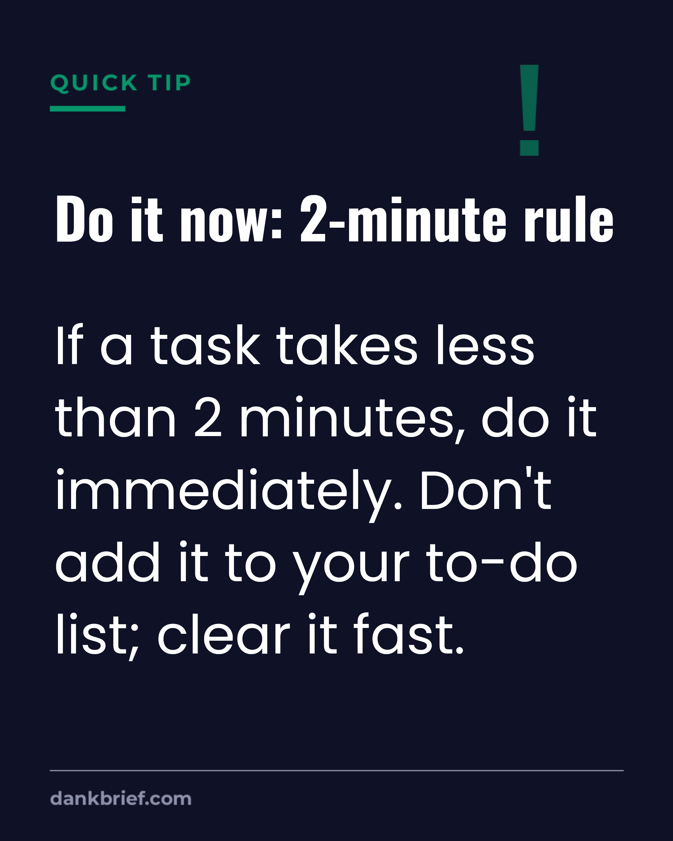 Master Your To-Do List: The 2-Minute Rule