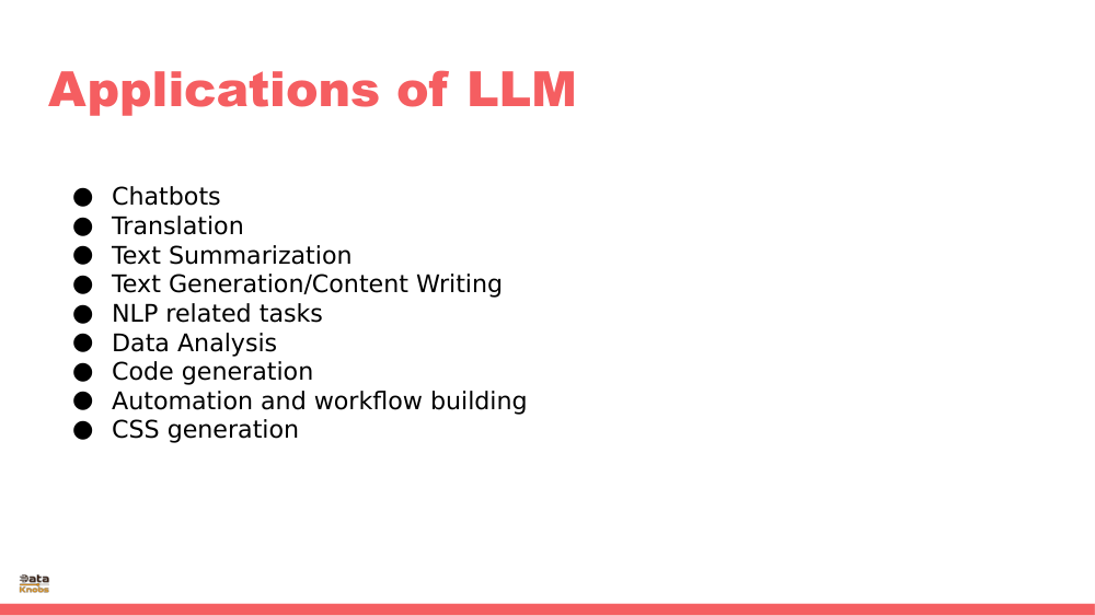 APPLICATIONS OF LLM
