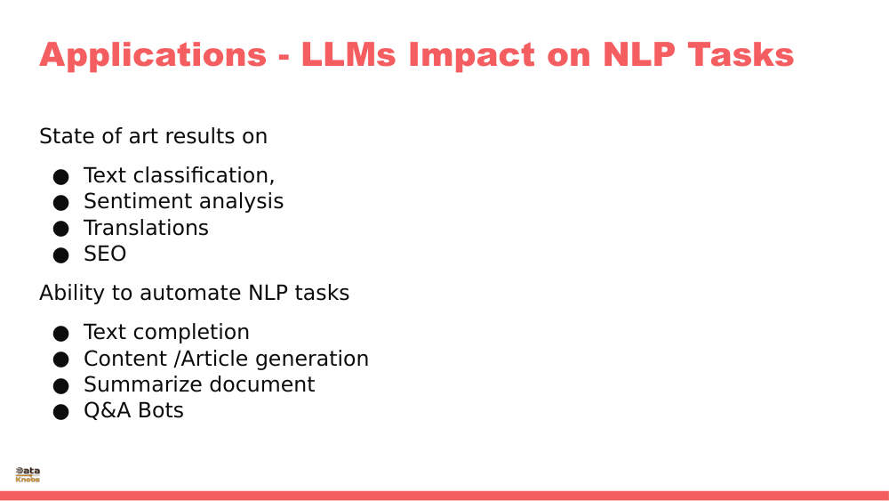 NLP APPLICATIONS