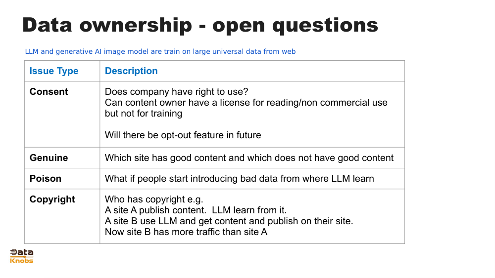 DATA OWNERSHIP ISSUES LLM