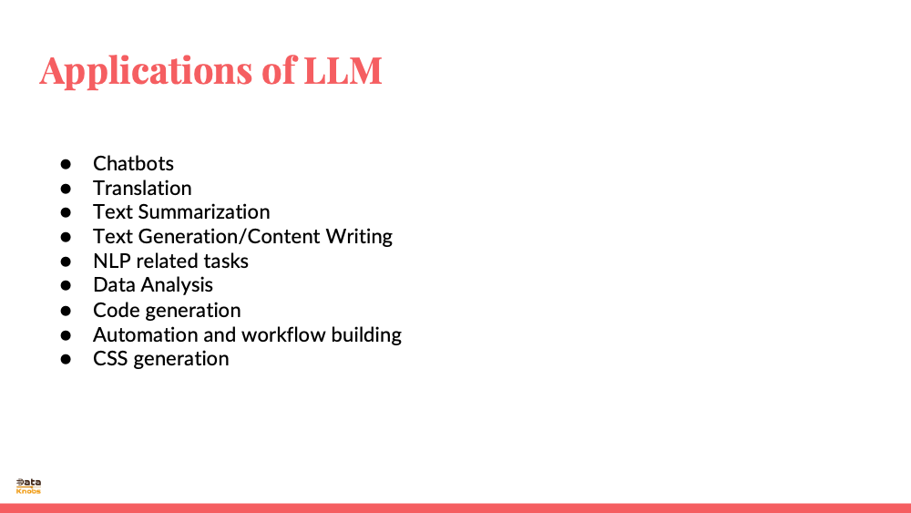 APPLICATIONS OF LLM