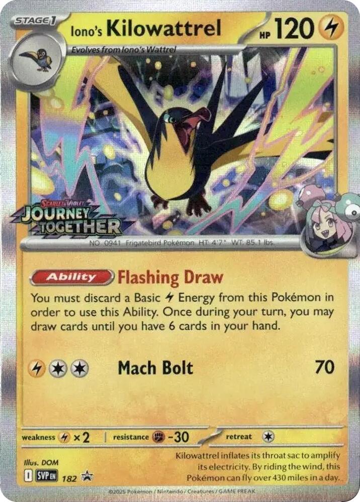 Iono's Kilowattrel 182 (Holofoil)