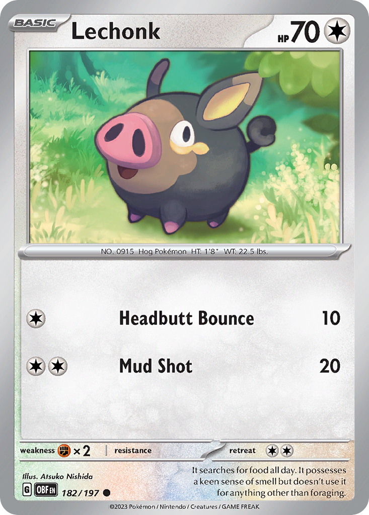 Lechonk 182 (Reverse Holofoil)