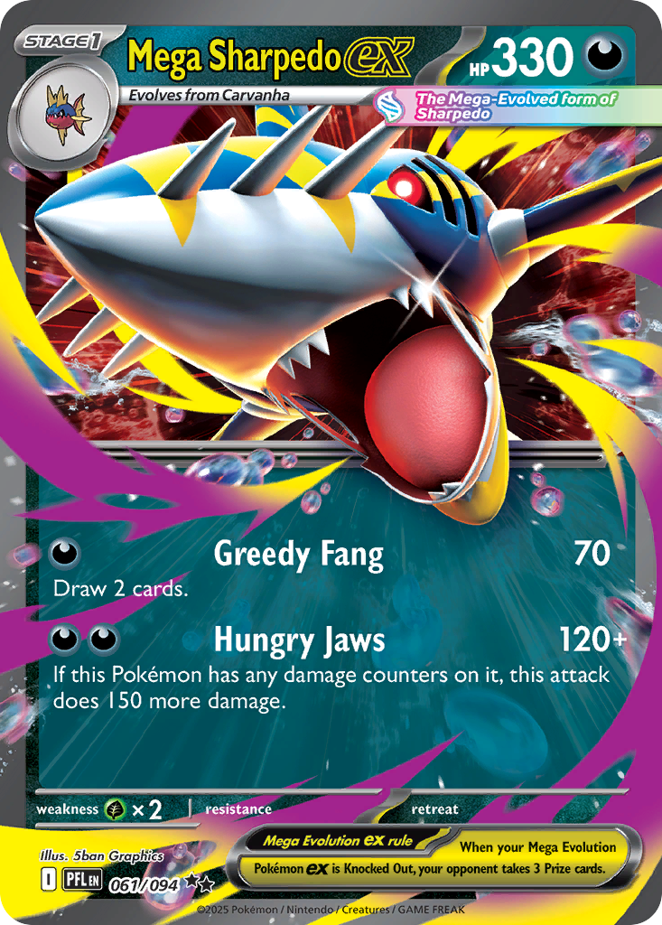 Mega Sharpedo ex 61 (Holofoil)