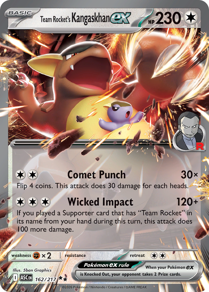 Team Rocket's Kangaskhan ex 162 (Holofoil)