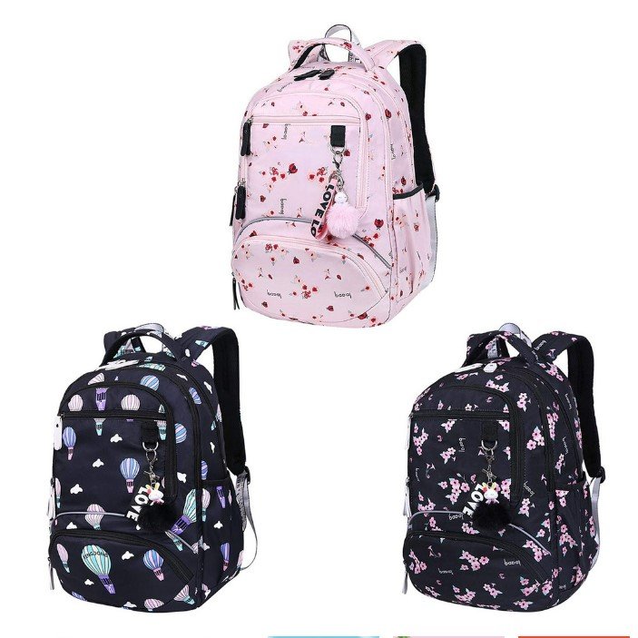 Large Schoolbag Cute Student School Backpack Printed Waterproof Primary ...