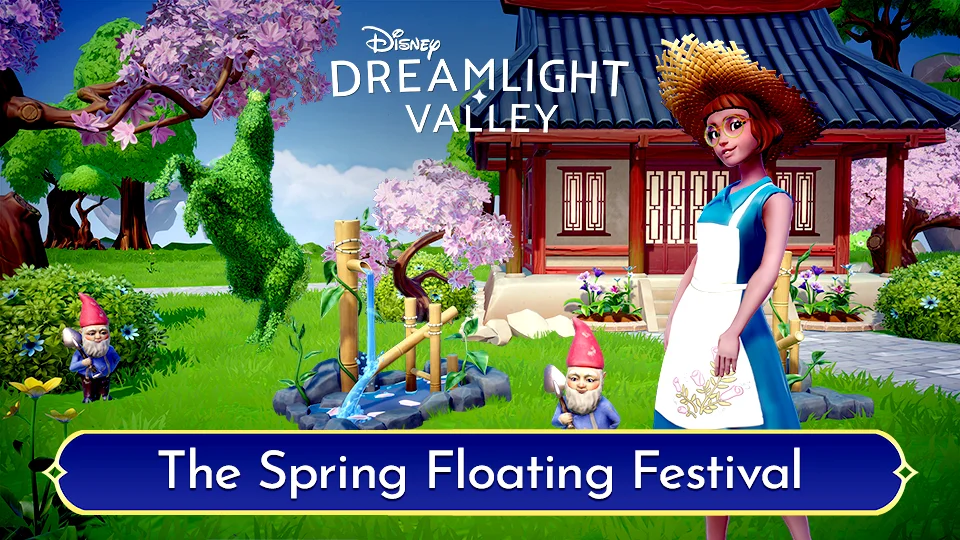 Disney Dreamlight Valley Spring Floating Festival seasonal event artwork