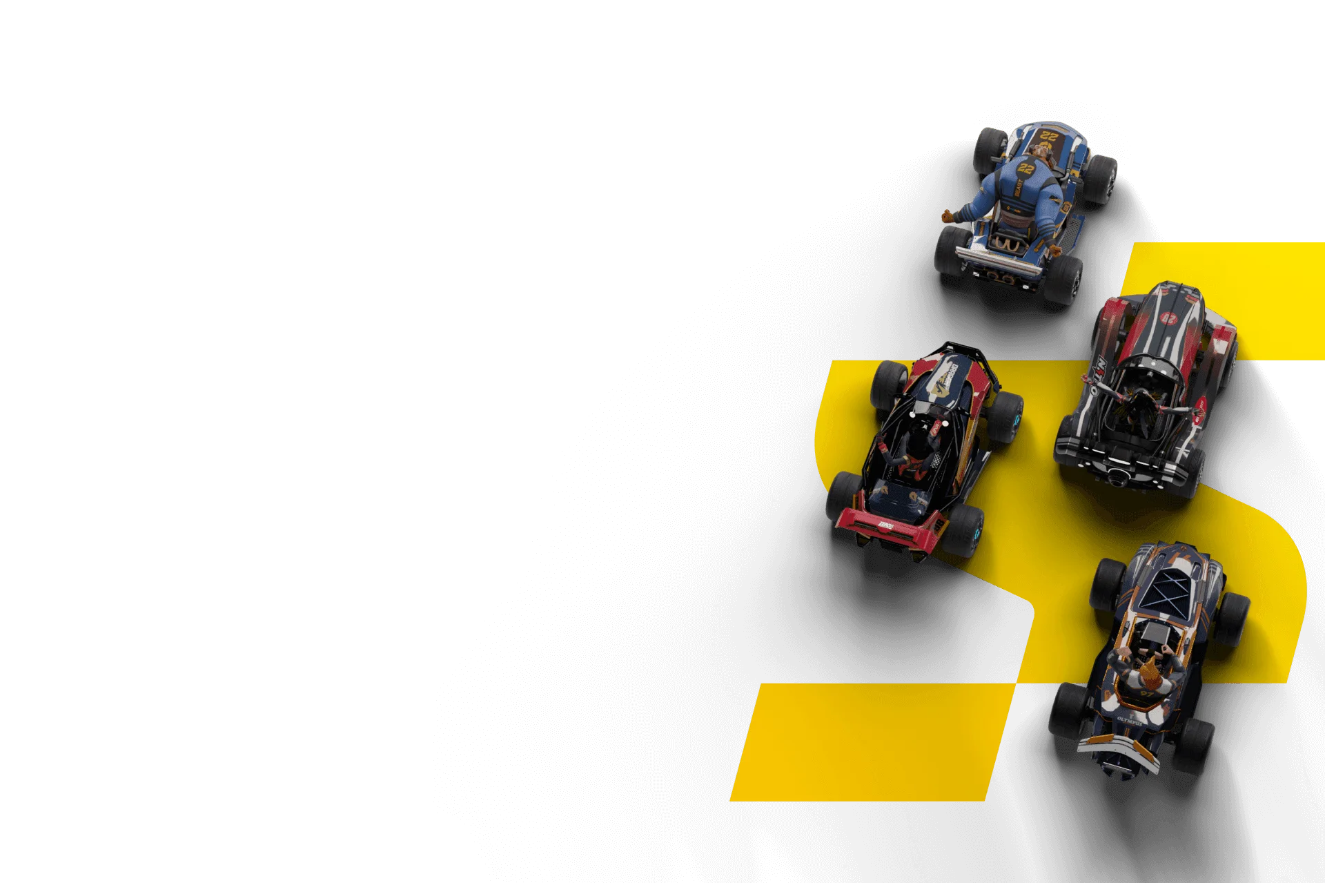 Disney Speedstorm promotional kart artwork showcasing the game's cinematic racing style