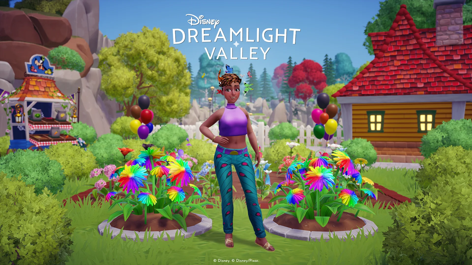 Come celebrate Pride in the Valley event banner in Disney Dreamlight Valley
