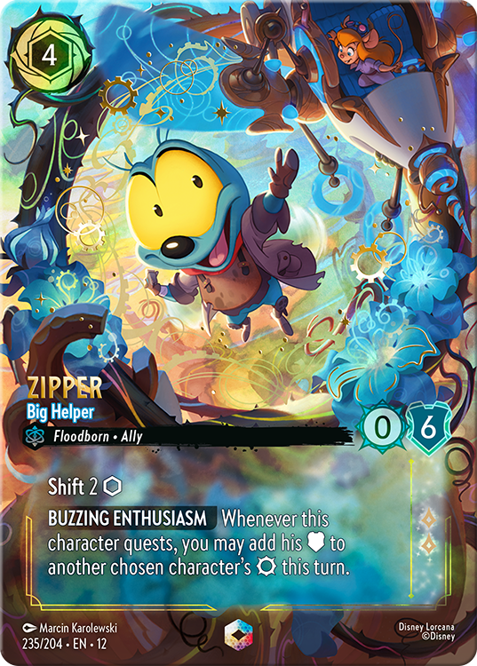 Zipper – Big Helper card from Disney Lorcana Wilds Unknown