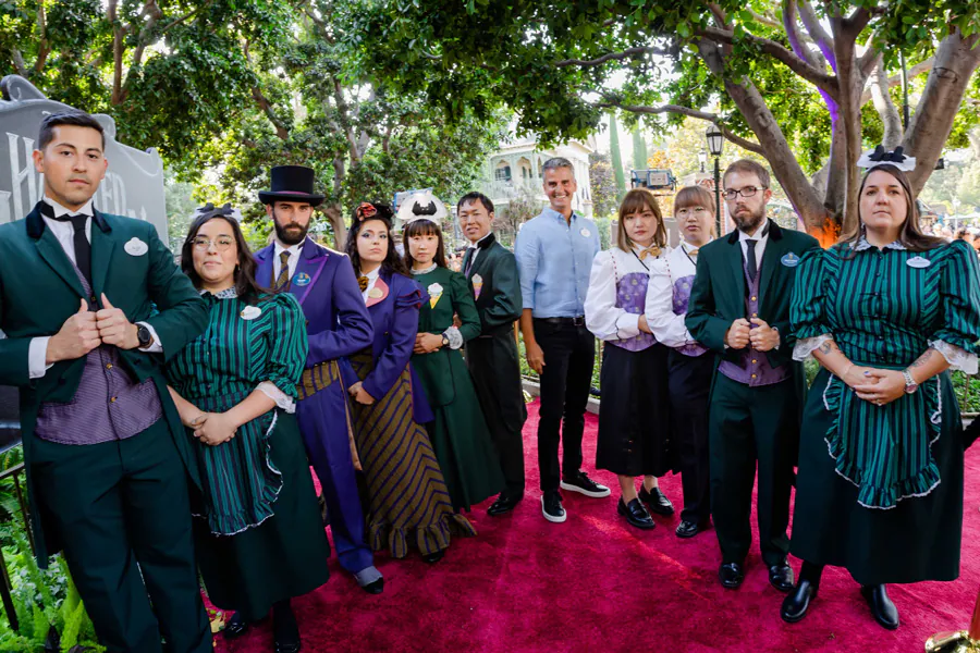 Cast members from Haunted Mansion attractions gathered at the 2023 Haunted Mansion film premiere