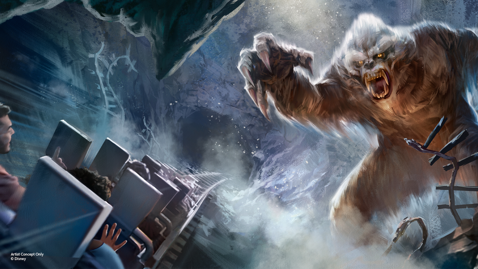 The yeti audio-animatronic inside Expedition Everest at Disney's Animal Kingdom
