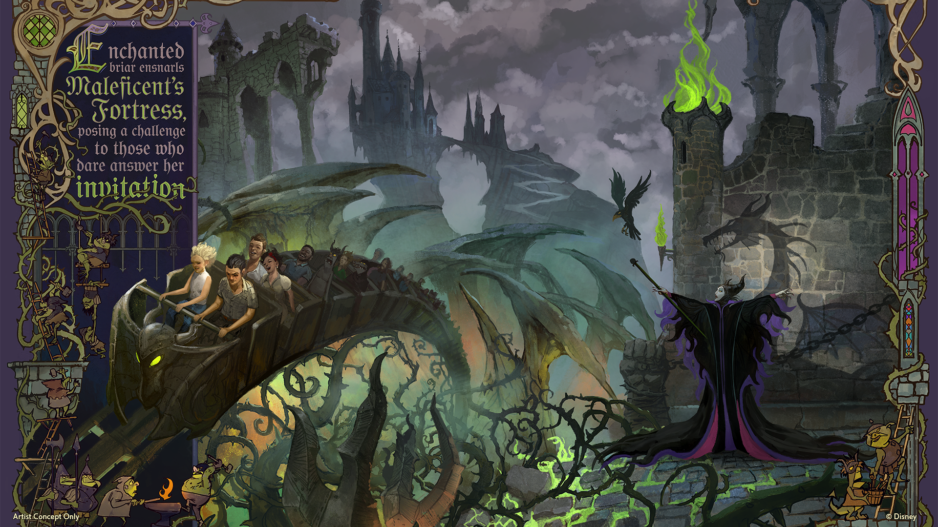 Villains Land is official: Magic Kingdom expansion gets its name, story, and ride details at D23