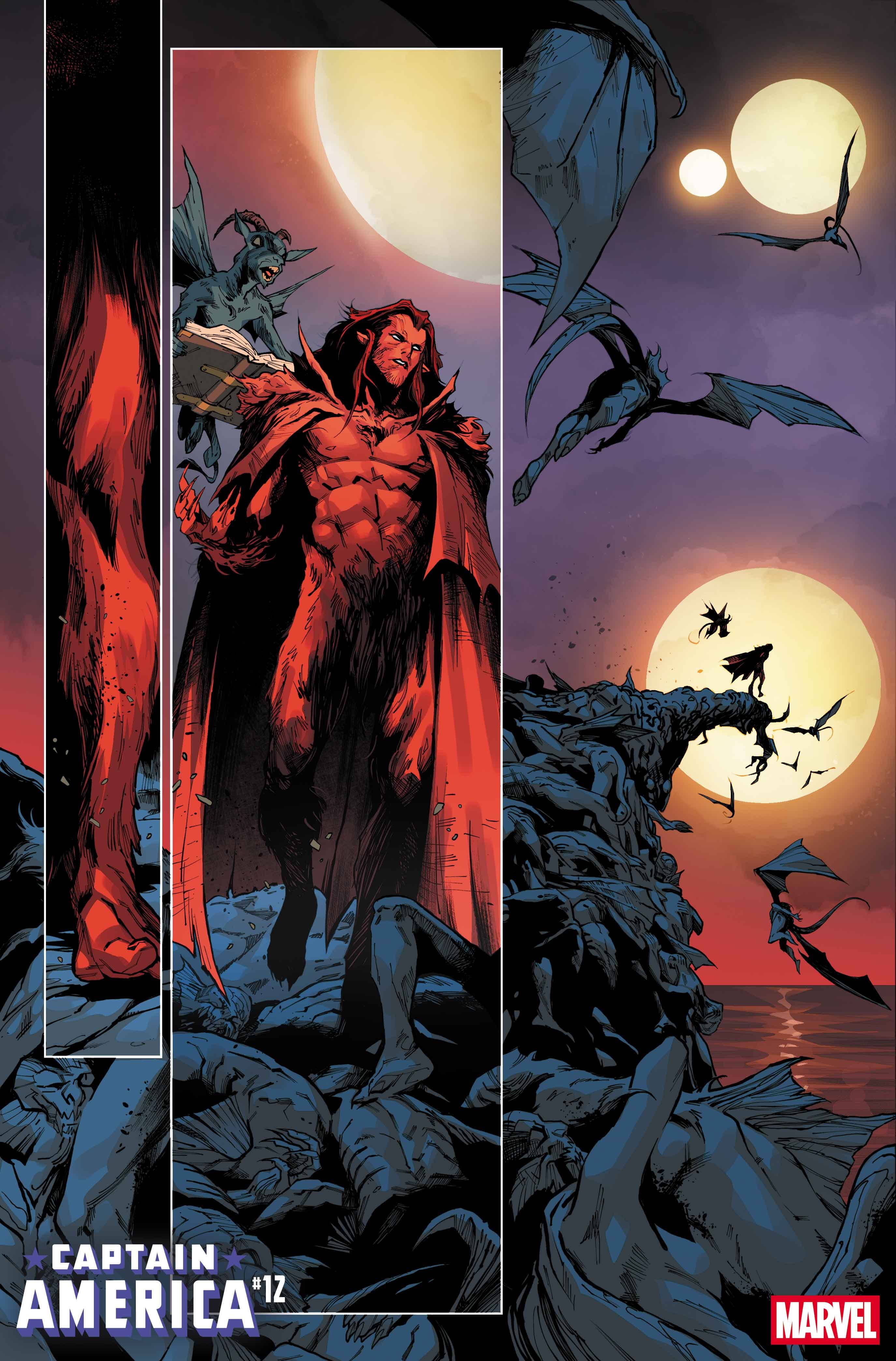 Captain America #12 preview page revealing the underworld setting drawn by Valerio Schiti