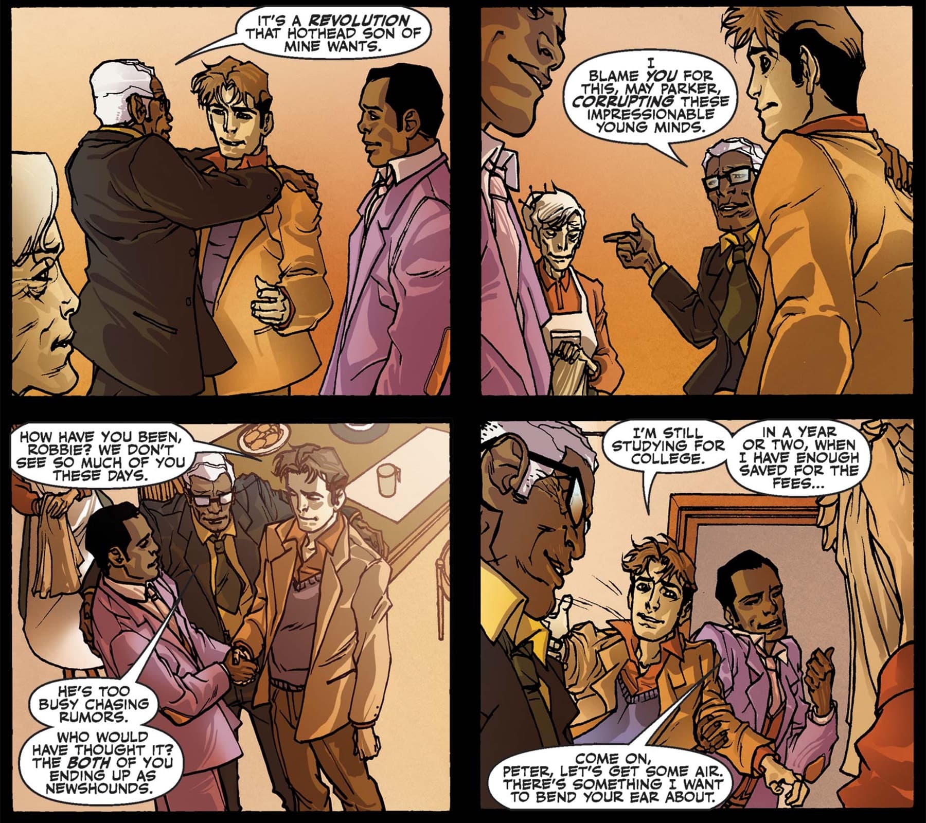 Cover of Spider-Man Noir: Eyes Without a Face (2009) #1 introducing Robbie Robertson