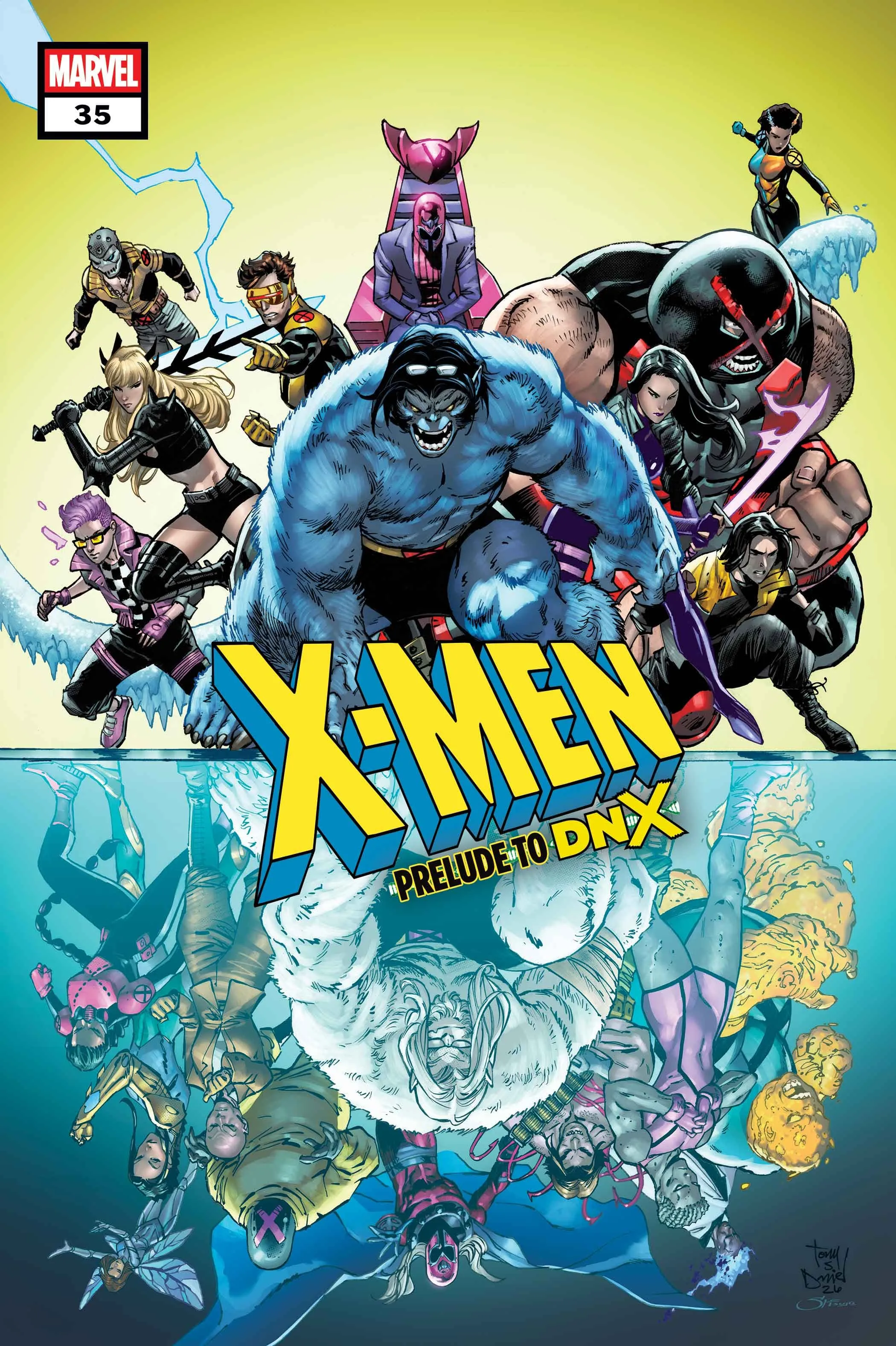 X-MEN #35 cover by Tony S. Daniel, a DNX prologue issue featuring Beast (Hank McCoy)