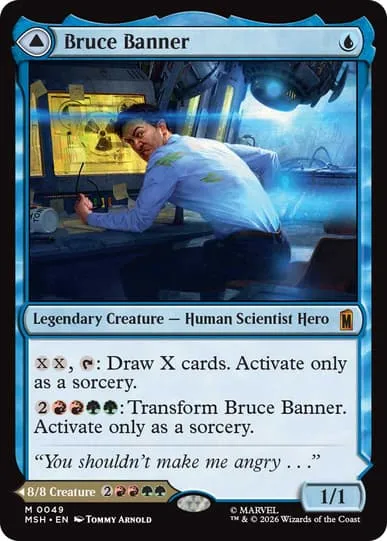 Bruce Banner card from the Magic: The Gathering – Marvel Super Heroes set