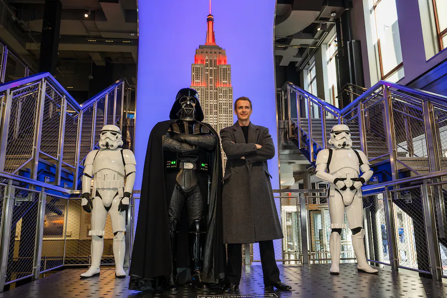 Disney Cast Member with Star Wars characters