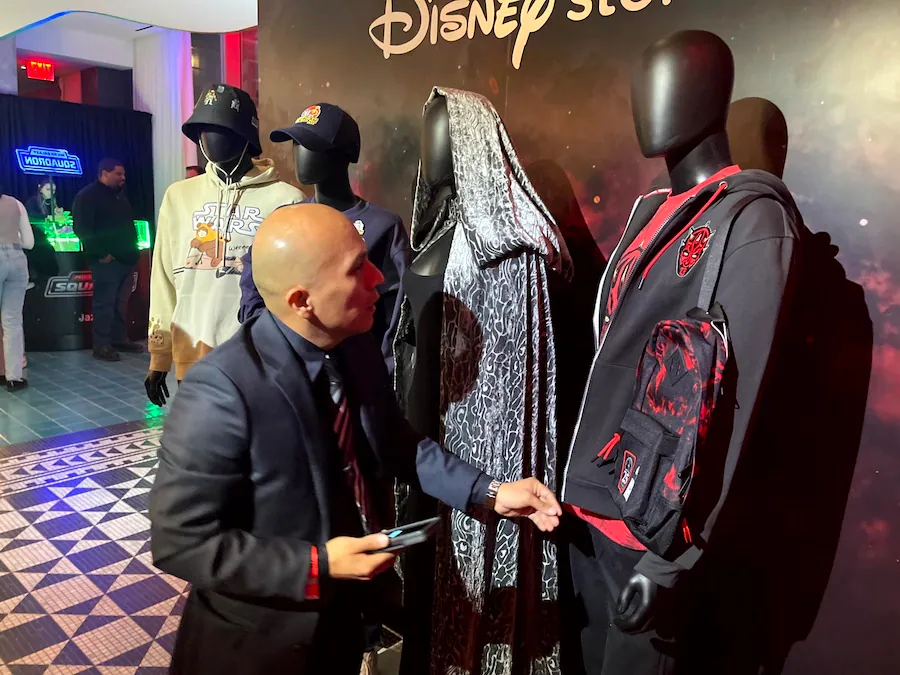 Disney Cast Member with Star Wars characters
