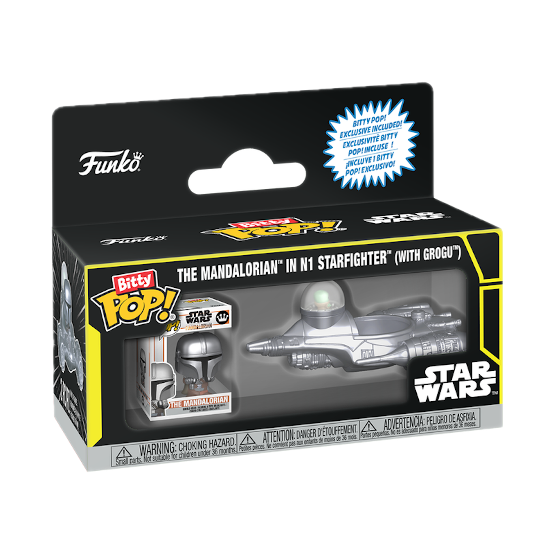 Funko Bitty Pop Rides The Mandalorian in N-1 Starfighter with Grogu