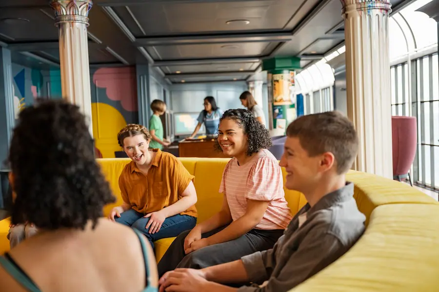 Teens in the Edge club on a Disney Cruise ship