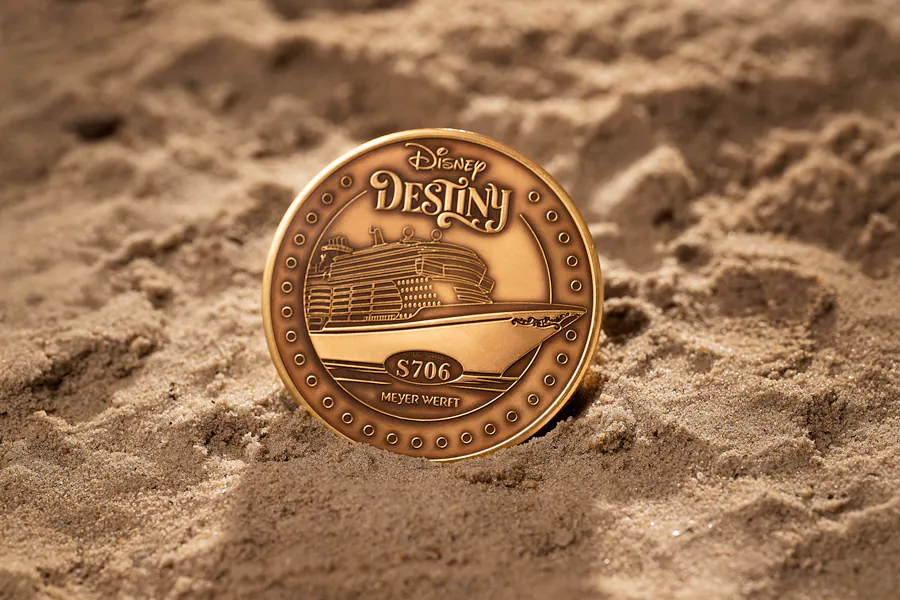 Disney Destiny keel coin ceremony