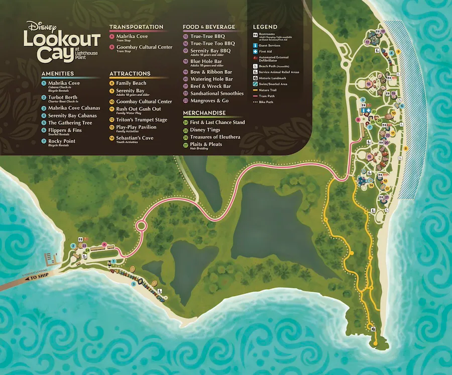 Map of Disney Lookout Cay