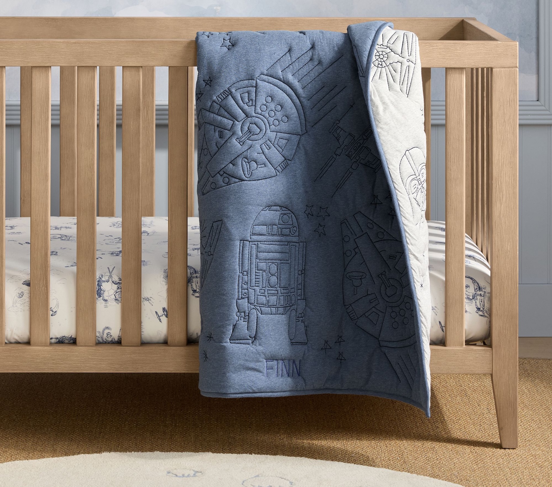 Pottery Barn Kids Star Wars character bedding blanket