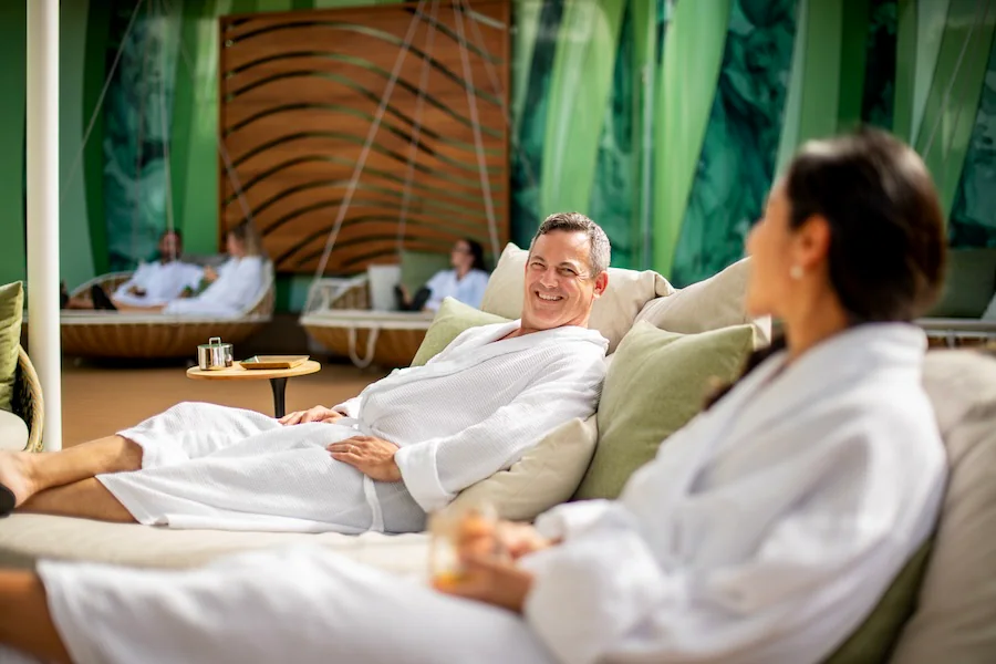 Adults enjoying Senses Spa and Salon on a Disney cruise