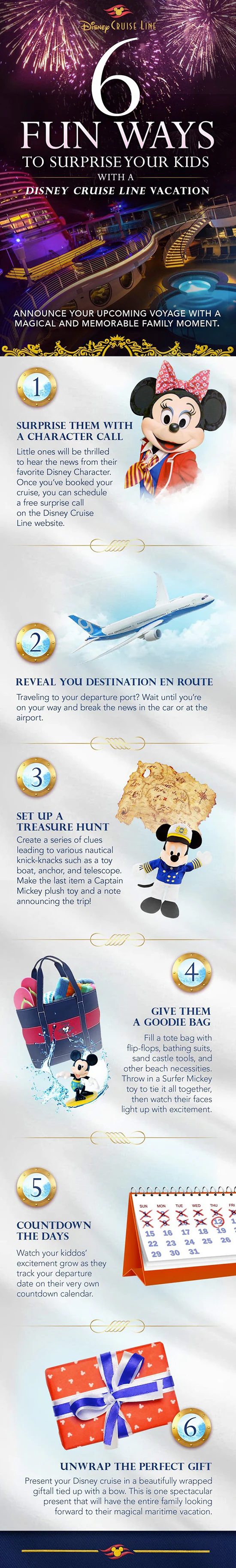 Six fun ways to surprise kids with a Disney Cruise announcement