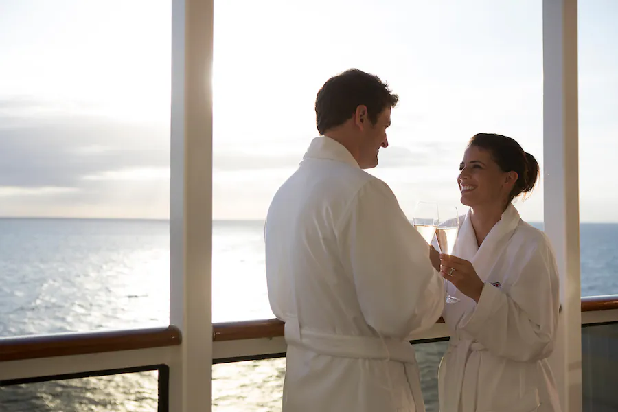 Couple enjoying a romantic experience on a Disney Cruise