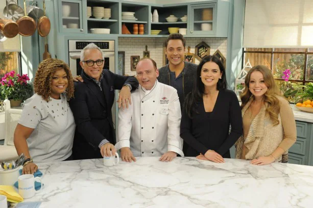 Disney Cruise Line chef on set of The Kitchen on Food Network