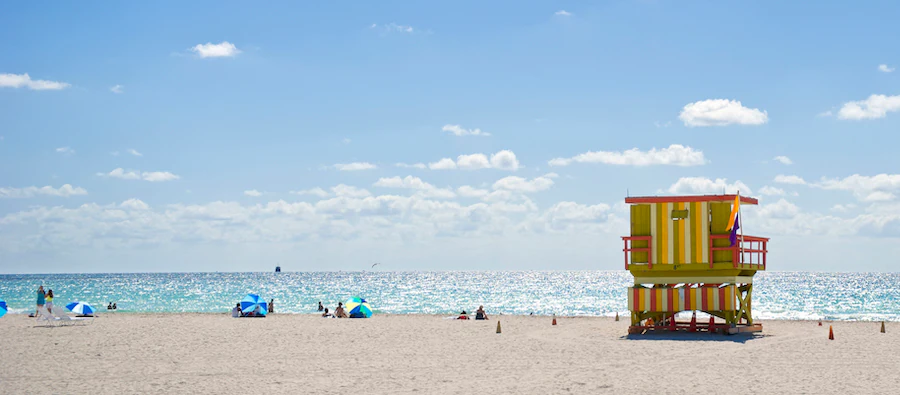A beach in Miami, FL