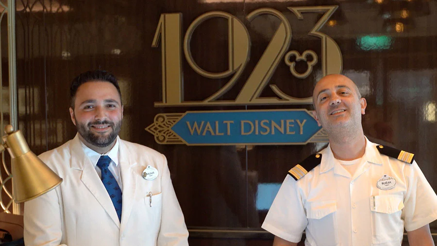 Munir and Burak, crew members on the Disney Wish