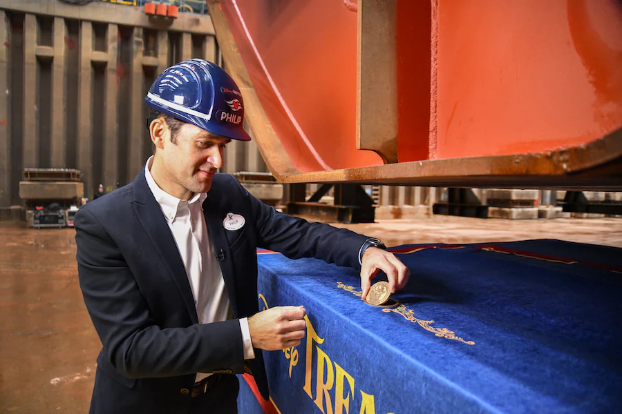 Keel Laying Ceremony, Disney Treasure