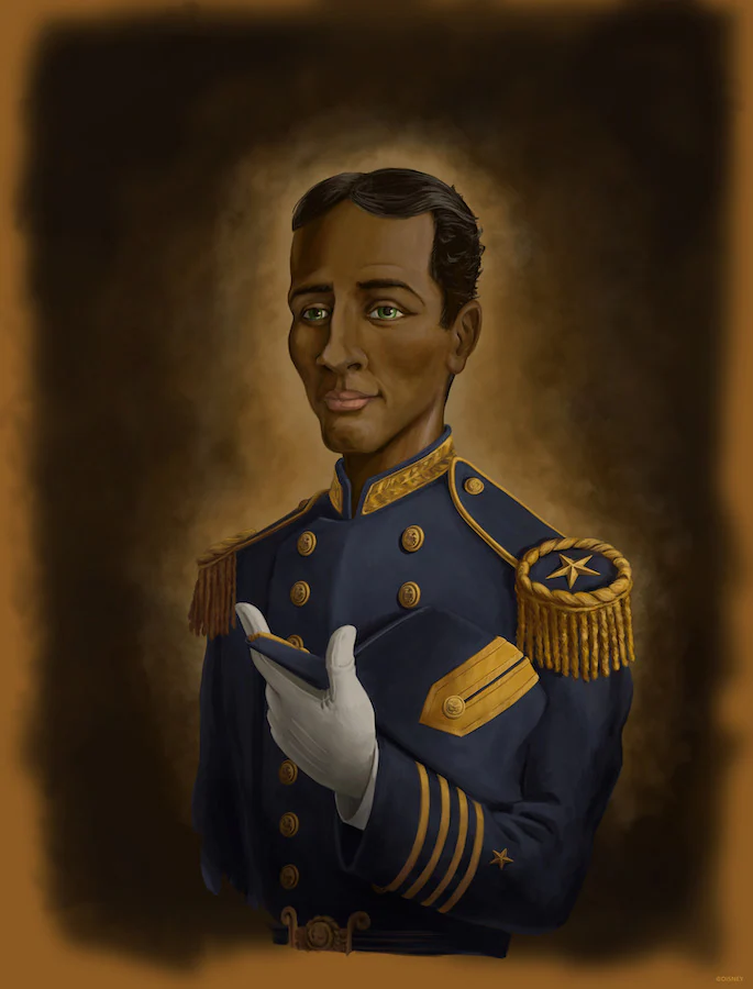 Portrait of the ghostly captain of the Haunted Mansion Parlor, Disney Treasure
